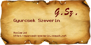 Gyurcsek Szeverin névjegykártya